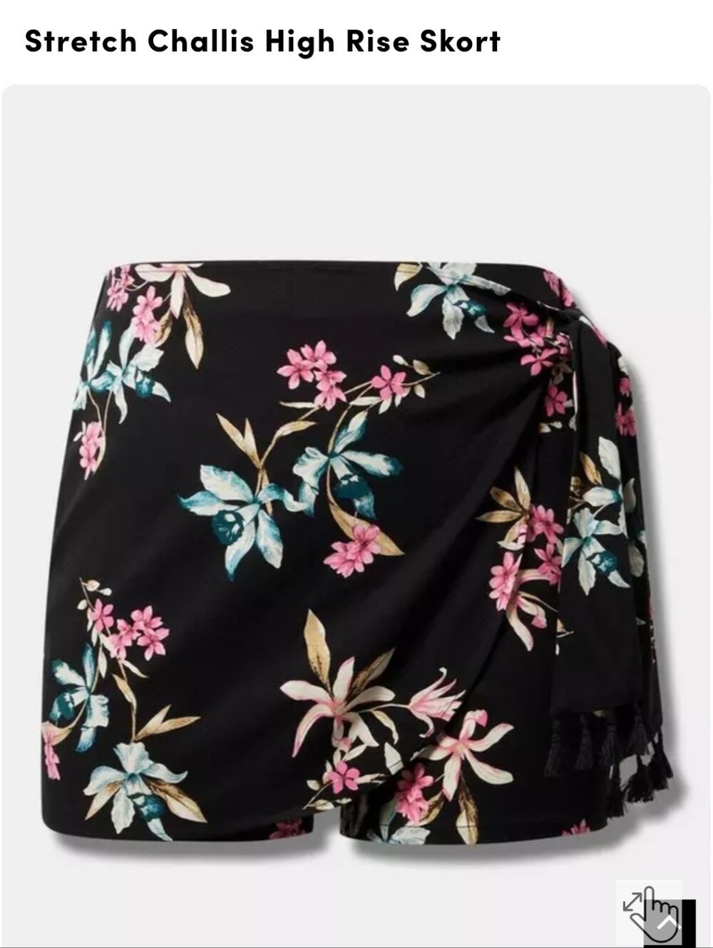 Torrid Stretch Challis High Rise Skort NWT